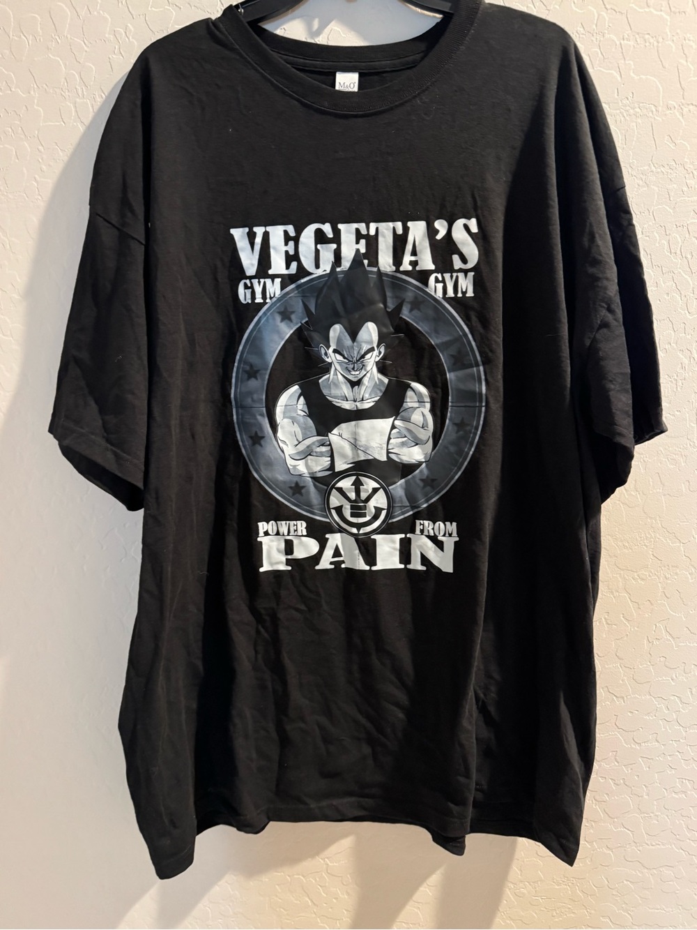 Men's Black Vegeta Graphic Short Sleeve Tee - Vegeta's Gym